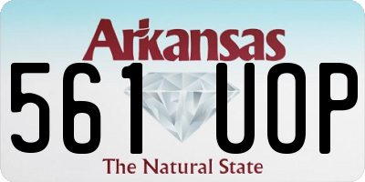 AR license plate 561UOP