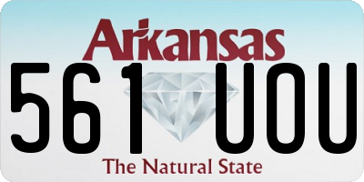 AR license plate 561UOU