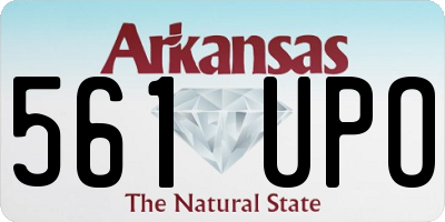 AR license plate 561UPO
