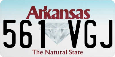 AR license plate 561VGJ