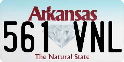 AR license plate 561VNL