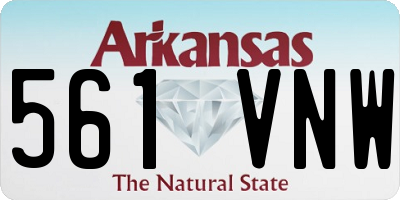 AR license plate 561VNW
