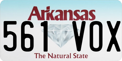 AR license plate 561VOX