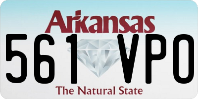 AR license plate 561VPO