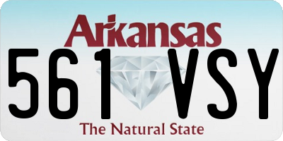 AR license plate 561VSY