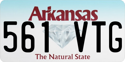 AR license plate 561VTG