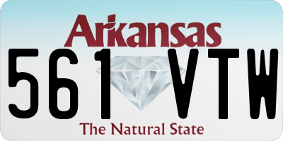 AR license plate 561VTW