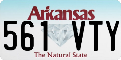 AR license plate 561VTY