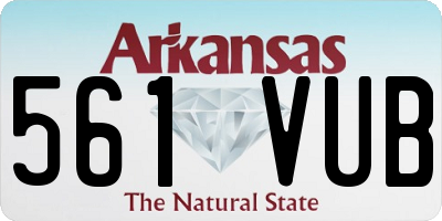 AR license plate 561VUB