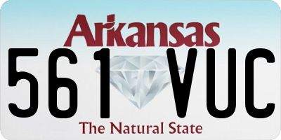 AR license plate 561VUC