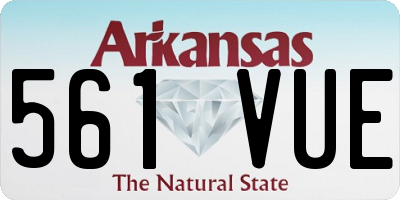 AR license plate 561VUE