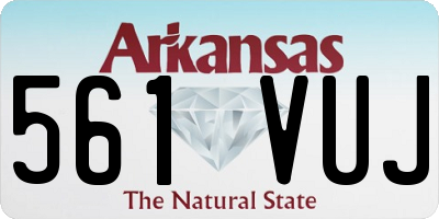 AR license plate 561VUJ