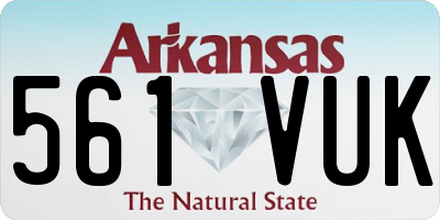 AR license plate 561VUK
