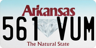 AR license plate 561VUM