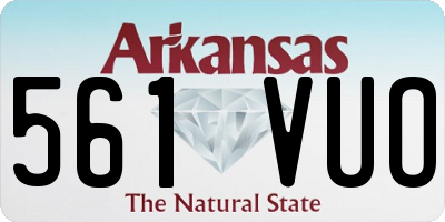 AR license plate 561VUO