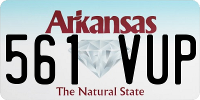 AR license plate 561VUP
