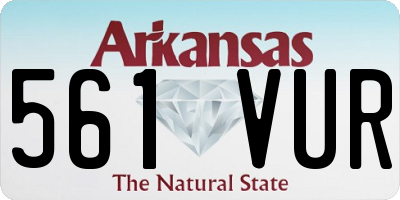 AR license plate 561VUR