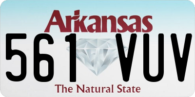 AR license plate 561VUV