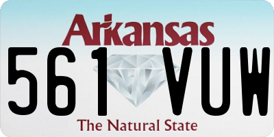 AR license plate 561VUW