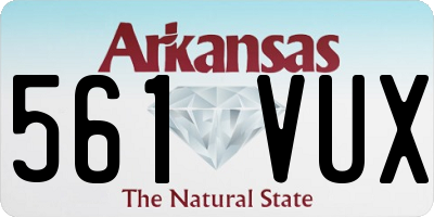 AR license plate 561VUX