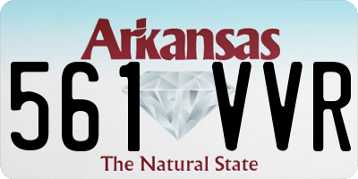 AR license plate 561VVR