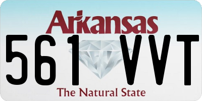 AR license plate 561VVT