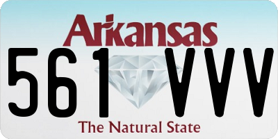 AR license plate 561VVV