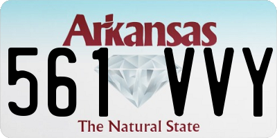 AR license plate 561VVY