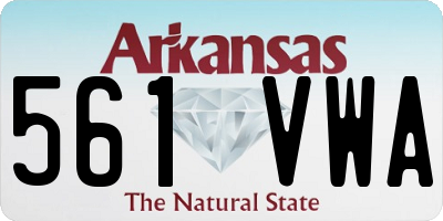 AR license plate 561VWA