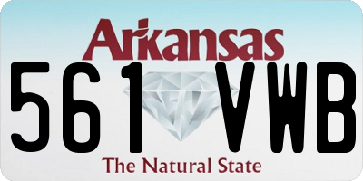 AR license plate 561VWB