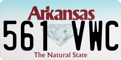 AR license plate 561VWC