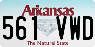 AR license plate 561VWD