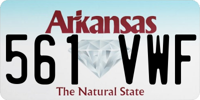 AR license plate 561VWF