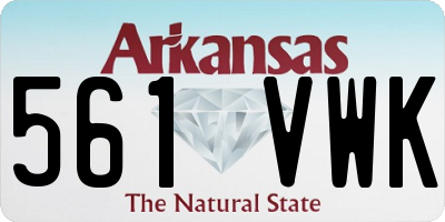 AR license plate 561VWK