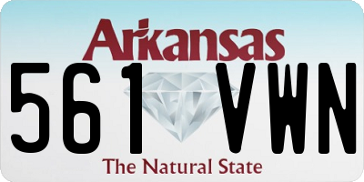 AR license plate 561VWN