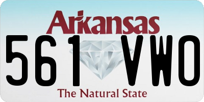AR license plate 561VWO
