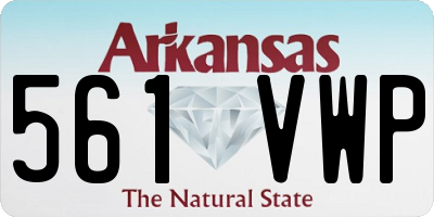 AR license plate 561VWP