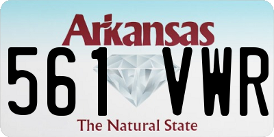 AR license plate 561VWR