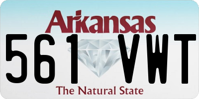 AR license plate 561VWT