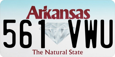AR license plate 561VWU