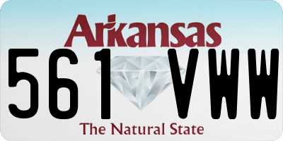 AR license plate 561VWW