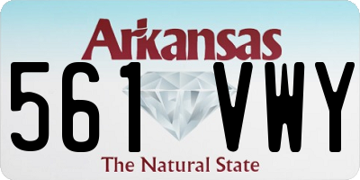 AR license plate 561VWY