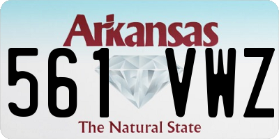 AR license plate 561VWZ