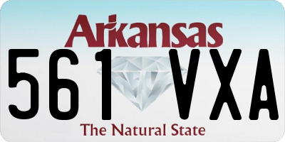 AR license plate 561VXA
