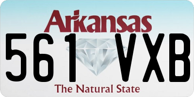 AR license plate 561VXB
