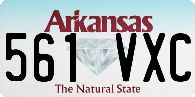 AR license plate 561VXC