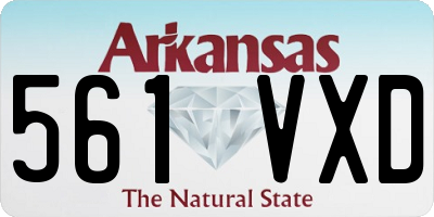 AR license plate 561VXD
