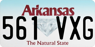 AR license plate 561VXG