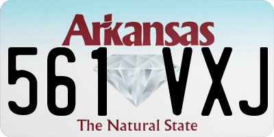 AR license plate 561VXJ