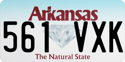 AR license plate 561VXK